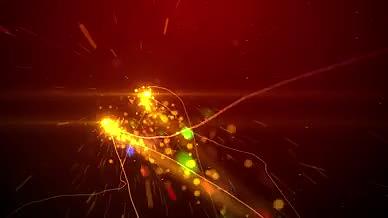 粒子树灯圣诞节快乐模板视频的预览图